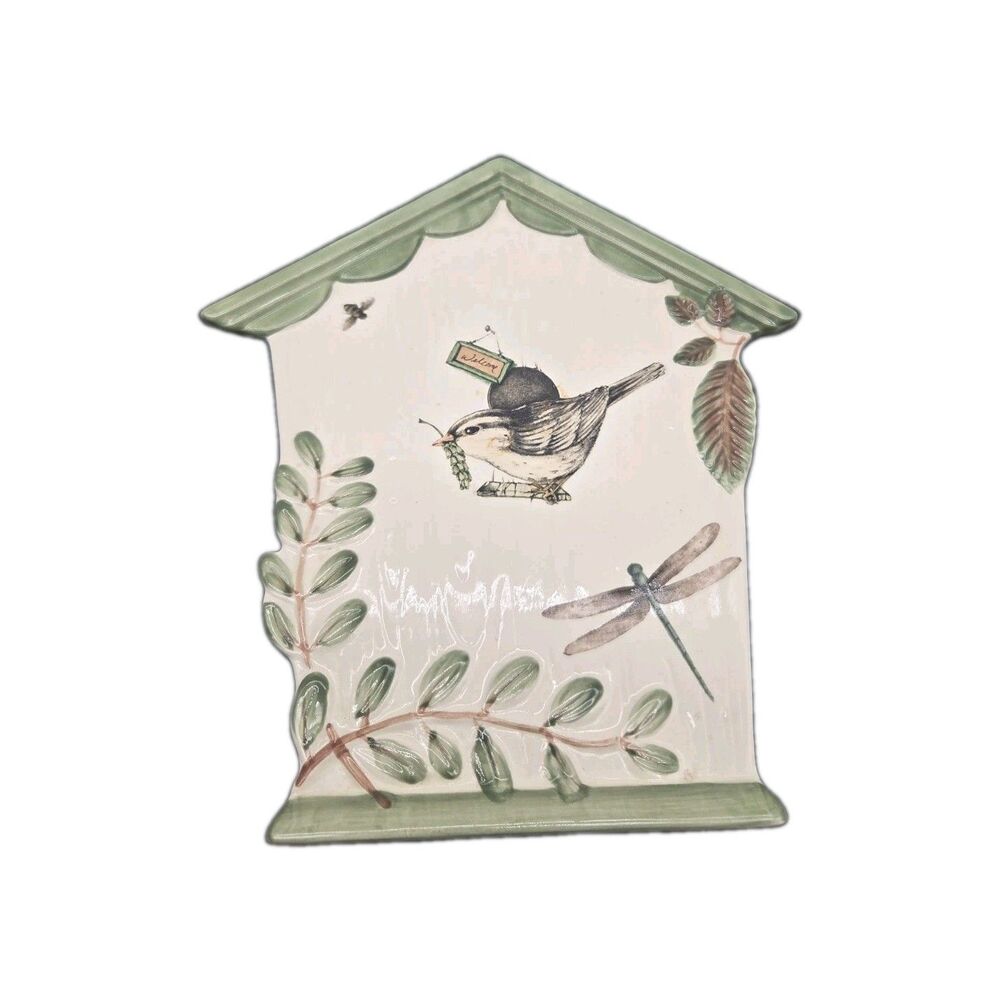 Vintage Pfaltzgraff Naturewood Ceramic Birdhouse Trivet 9 Inches By 9 Inches